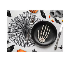 Base de teia de aranha em pvc preto de 38 cm