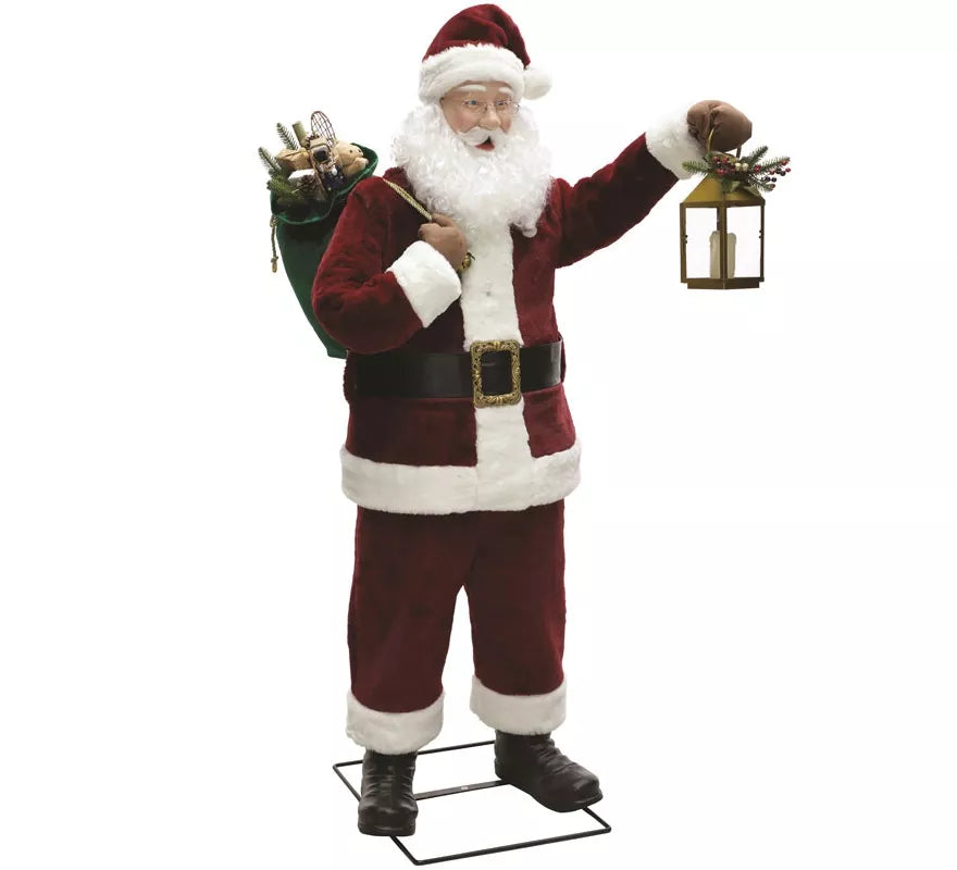 Santa Claus con luz, sonido y movimiento de 1,8 m