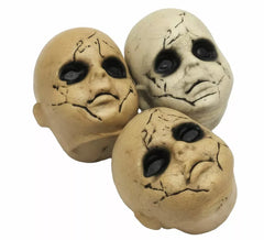 Conjunto de 3 cabeças de terror de 10 cm
