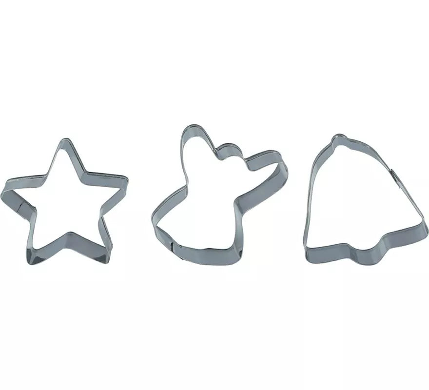 Translation missing: pt-PT.Set de 3 Moldes Metálicos Navideños para Galletas de 5 cm
