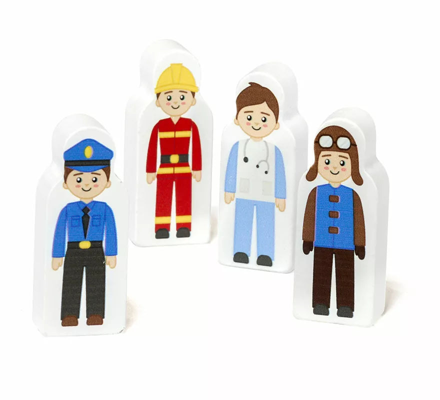 Set de 4 Camiones de Madera
