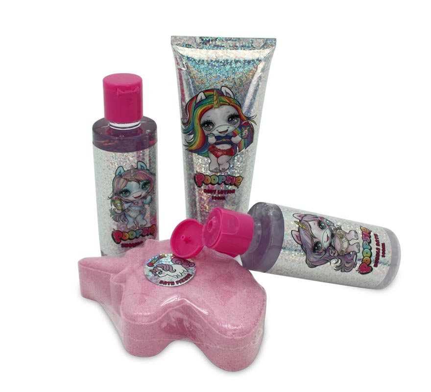 Set de Baño Shine Unicornio con Bomba de Baño de 23x15x5 cm
