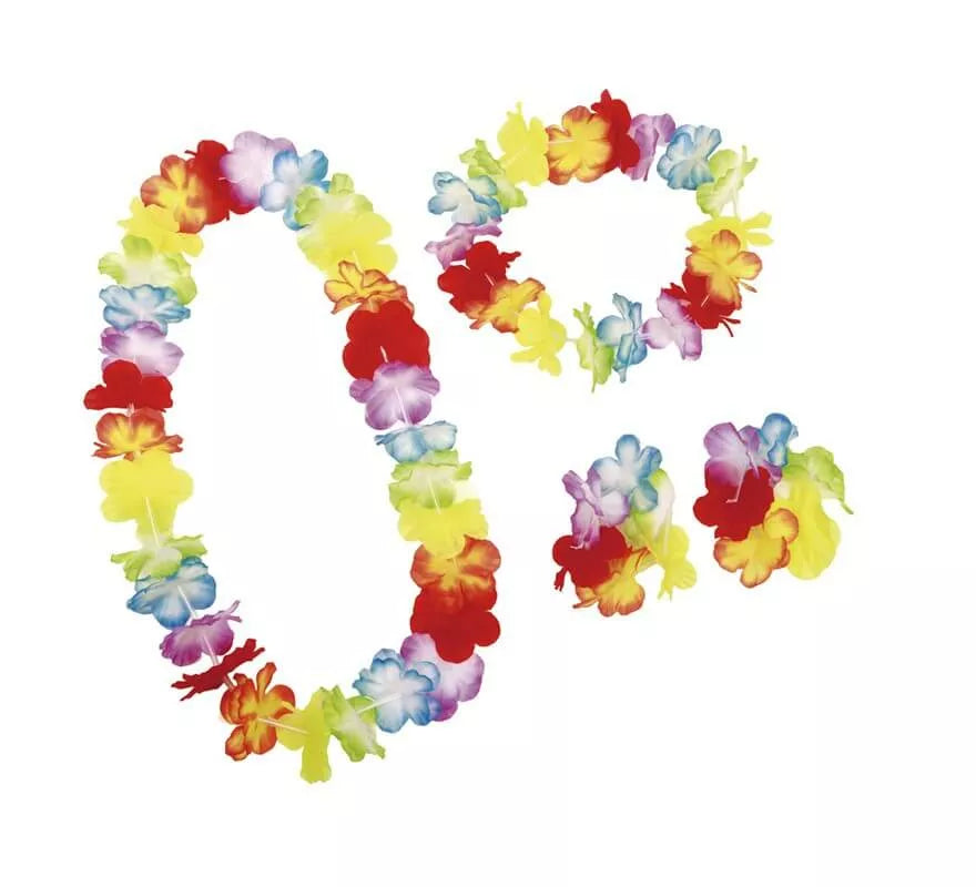 Translation missing: pt-PT.Set de Hawaiana: Corona, collar y pulseras