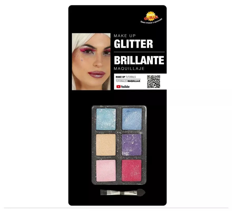 Translation missing: pt-PT.Set de Maquillaje con 6 Colores con Glitter y Pincel