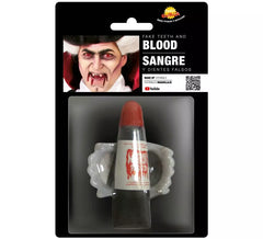Sangue de vampiro e dentes para o Halloween