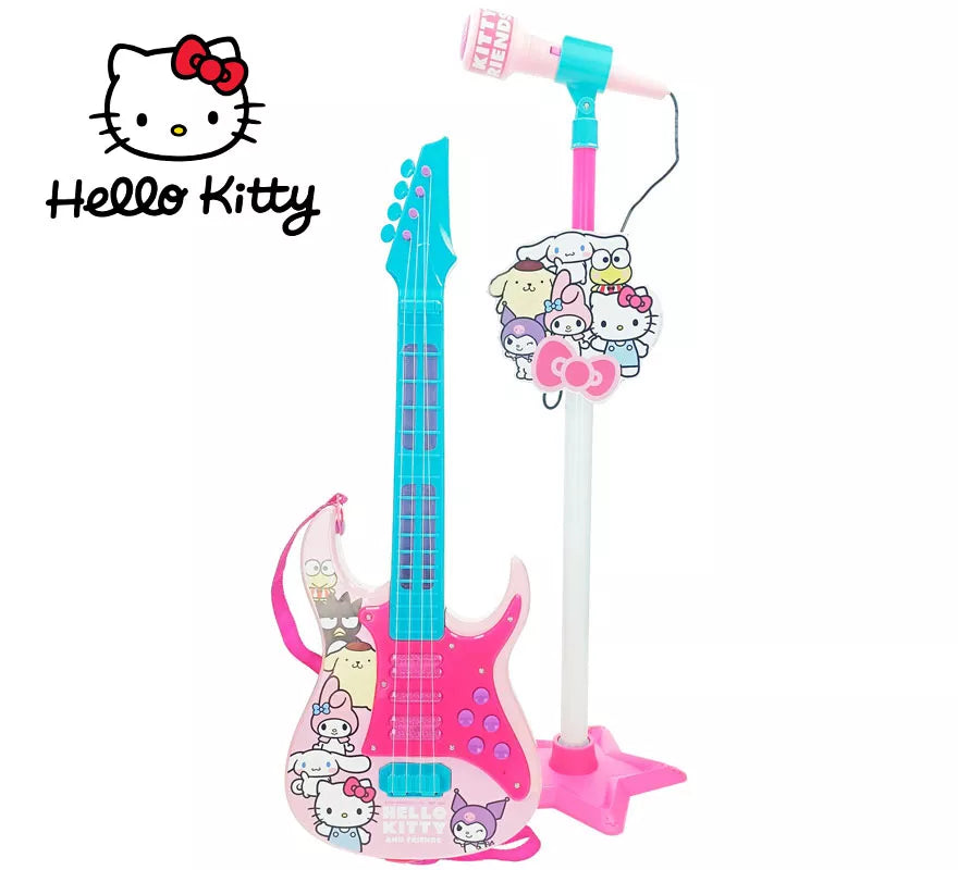 Set Guitarra y Micrófono Hello Kitty con Funciones