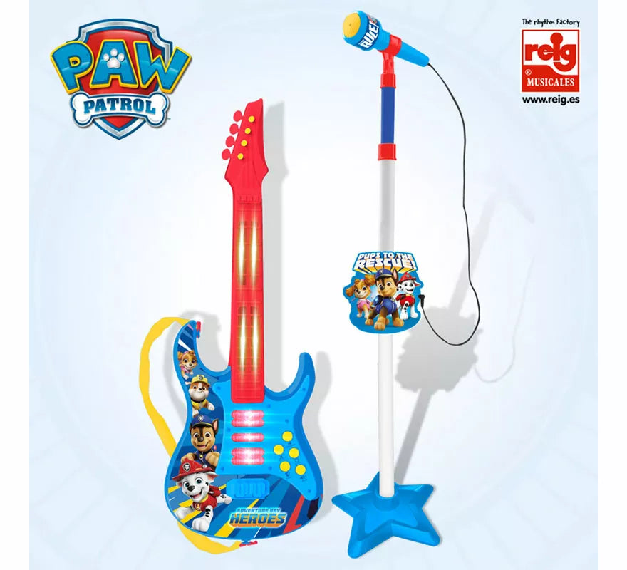 Set Guitarra y Micrófono La Patrulla Canina con Funciones