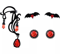 Conjunto de joias de morcego