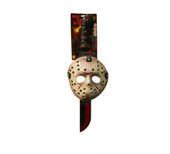 Conjunto de máscara e facão Jason sexta-feira 13 dia das bruxas