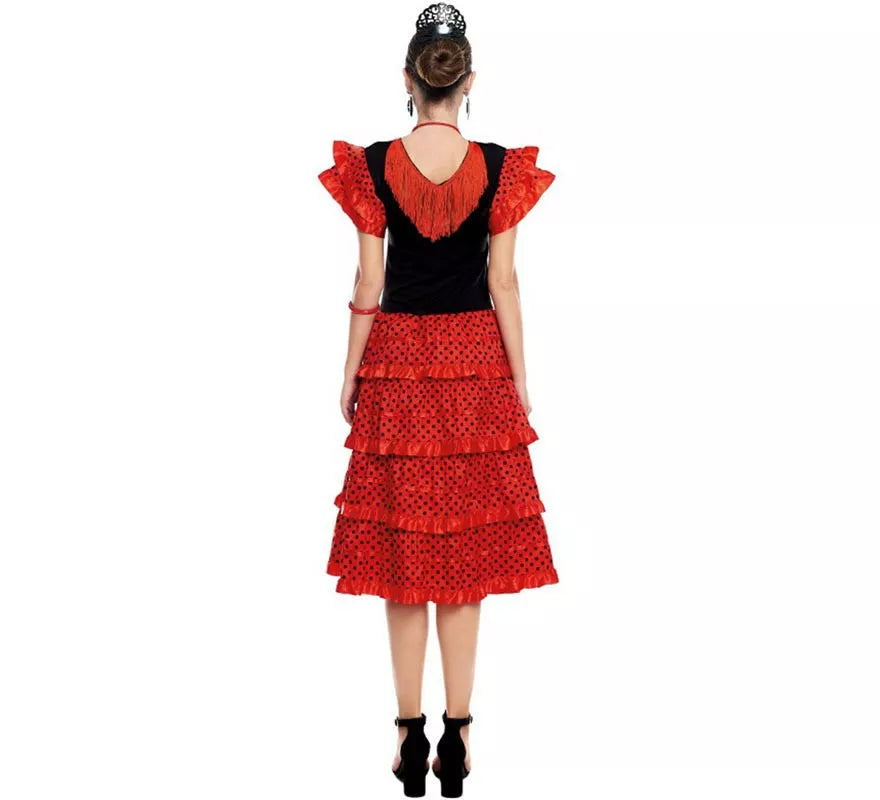 Translation missing: pt-PT.Sevillana rojo y negro para mujer