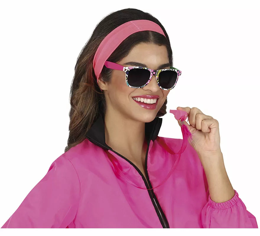 Silbato rosa con cinta