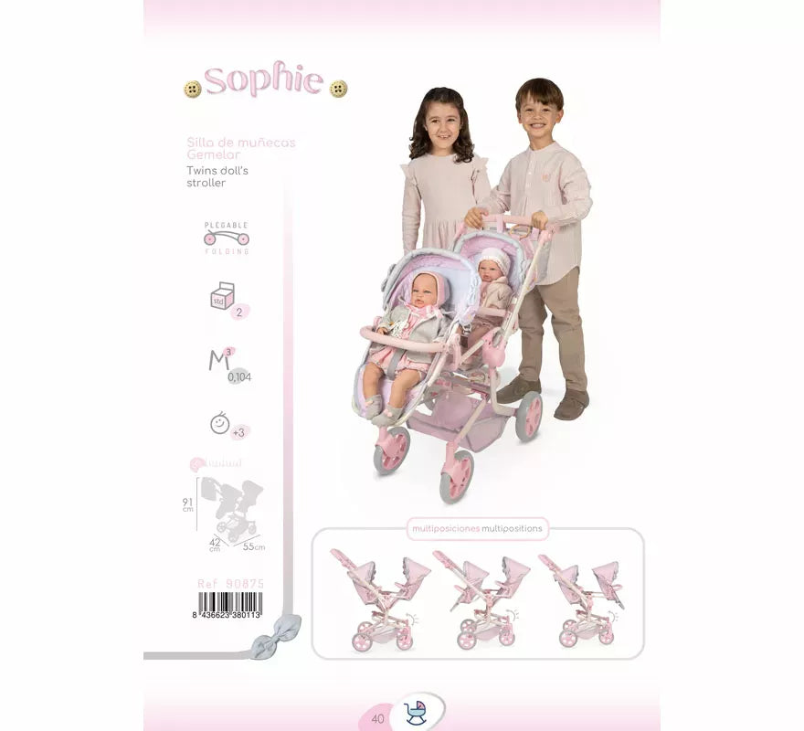 Translation missing: pt-PT.Silla de Muñecas de hasta 52 cm Gemelar Plegable Multiposición