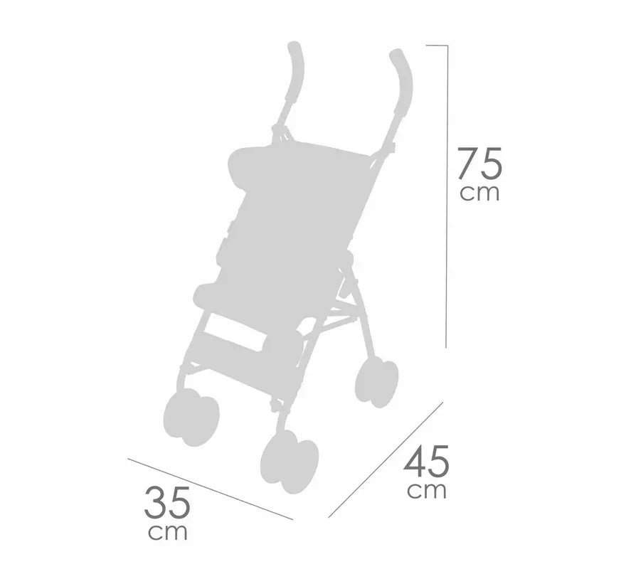 Silla de Muñecas de hasta 52 cm Grande con Capota