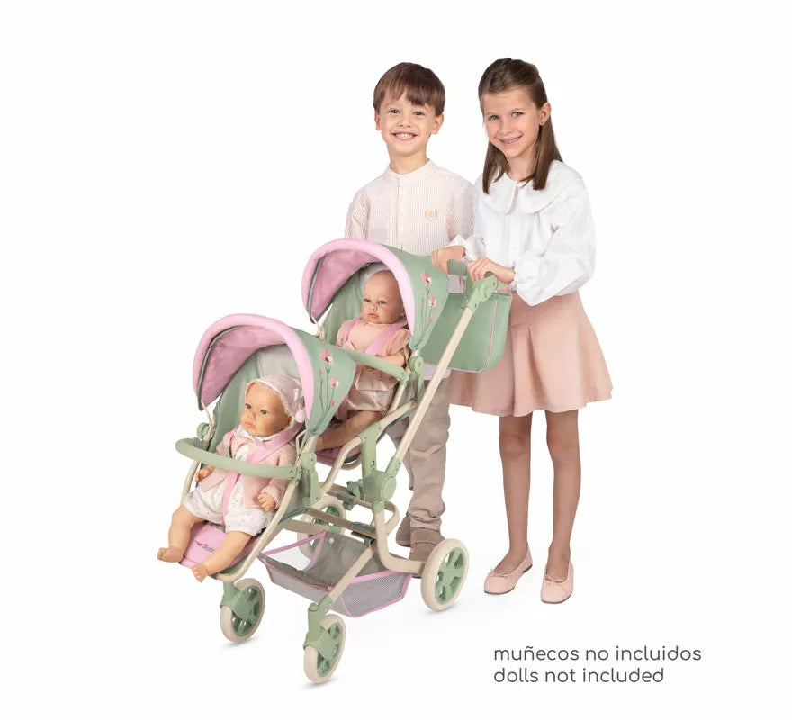 Silla de Muñecas de hasta 52 cm Multiposición Gemelar Plegable