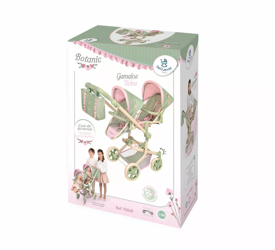 Silla de Muñecas de hasta 52 cm Multiposición Gemelar Plegable
