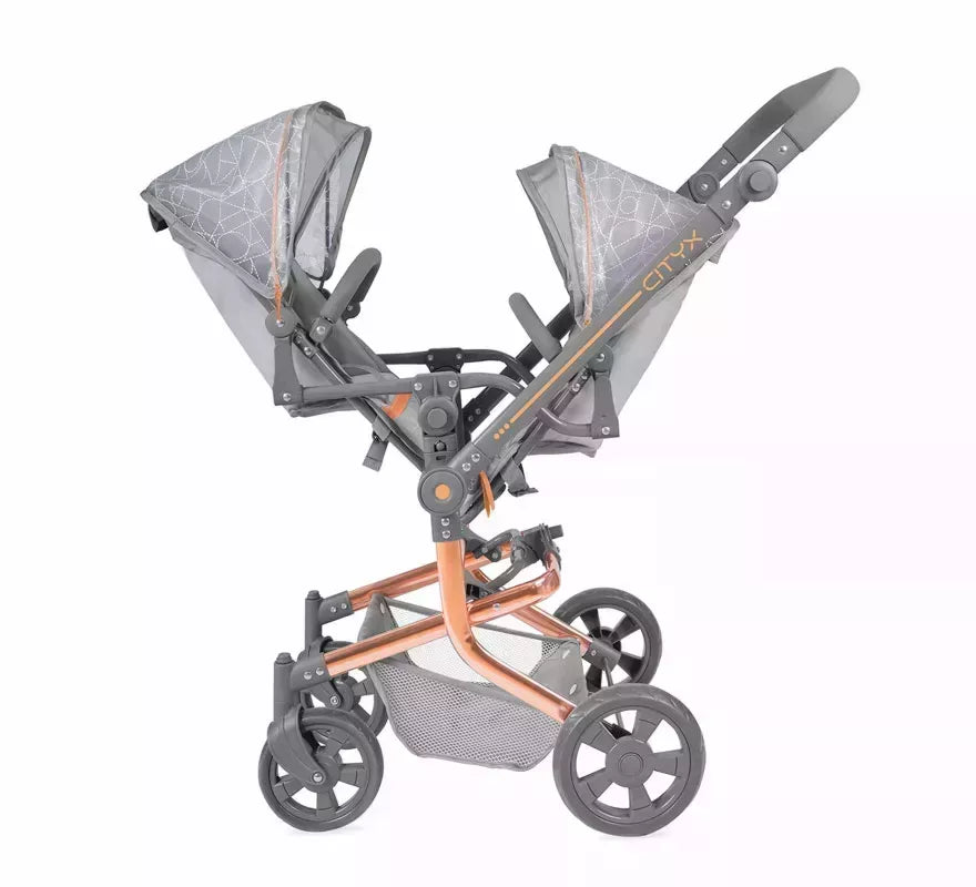 Silla Gemelar de Muñecas de hasta 52 cm Plegable Multiposición