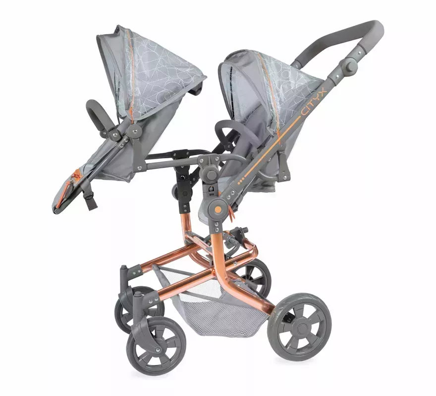 Silla Gemelar de Muñecas de hasta 52 cm Plegable Multiposición