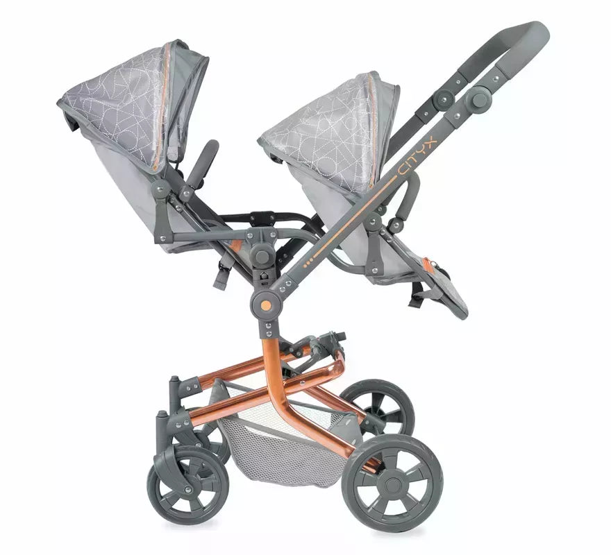 Silla Gemelar de Muñecas de hasta 52 cm Plegable Multiposición