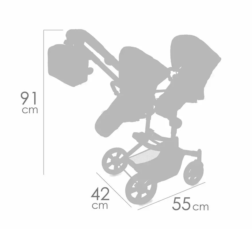 Translation missing: pt-PT.Silla Gemelar de Muñecas de hasta 52 cm Plegable Multiposición