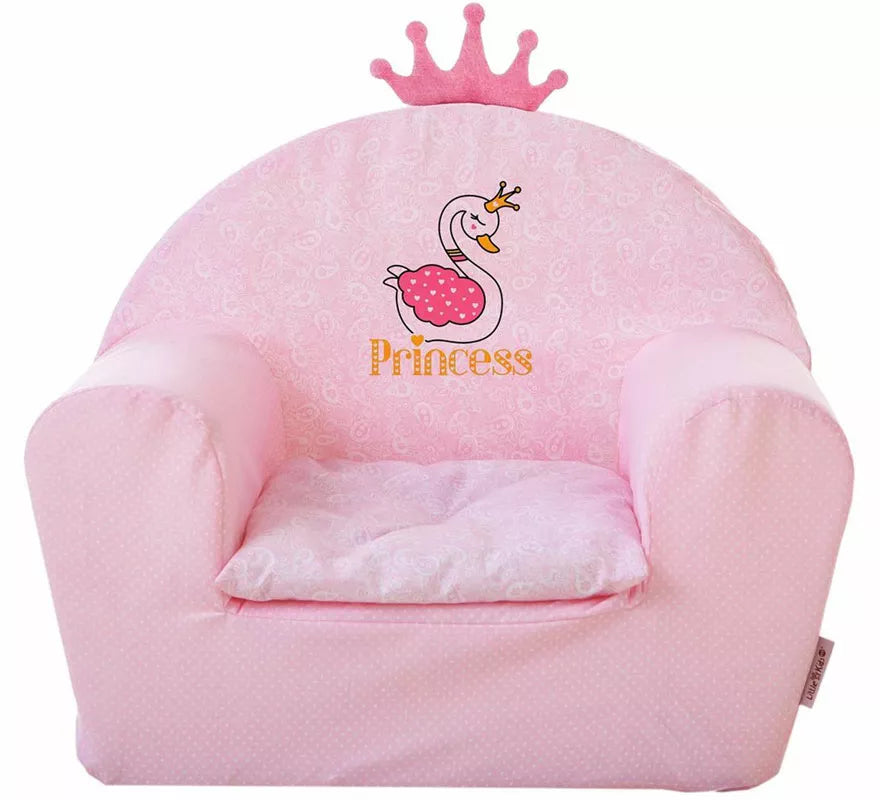 Translation missing: pt-PT.Sillón Princesa Corono rosa infantil