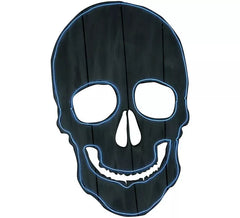 Silhueta de caveira fluorescente 52x34 cm