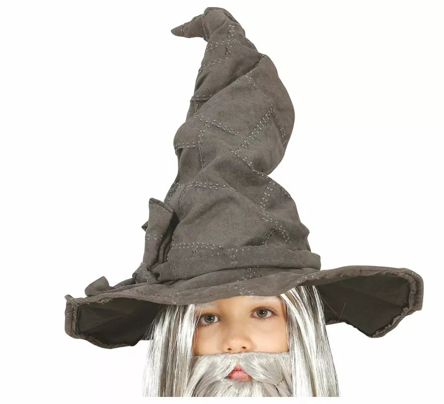Translation missing: pt-PT.Sombrero Alto de Brujo Gris Infantil