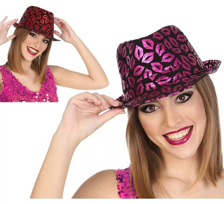 Translation missing: pt-PT.Sombrero con estampado de Labios en 2 colores surtidos