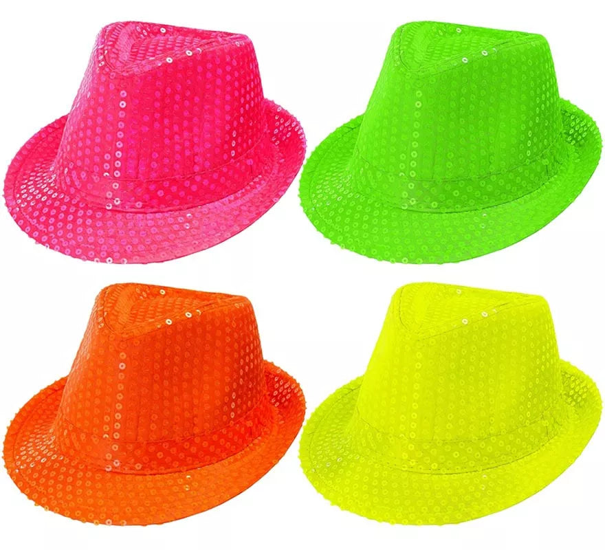 Translation missing: pt-PT.Sombrero con Lentejuelas en varios colores neones