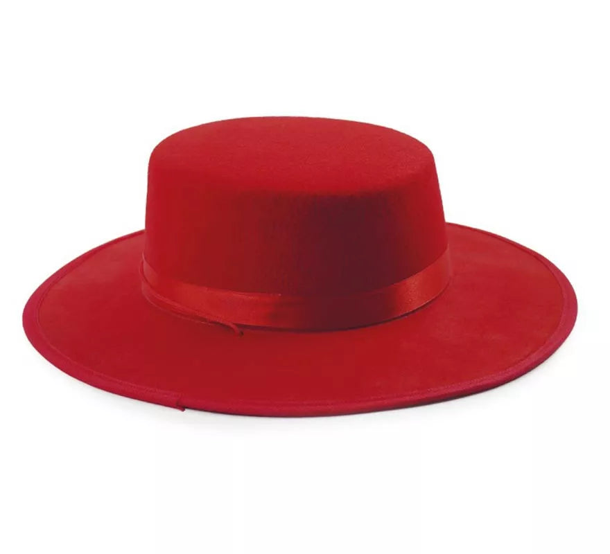 Translation missing: pt-PT.Sombrero Cordobés de fieltro rojo infantil