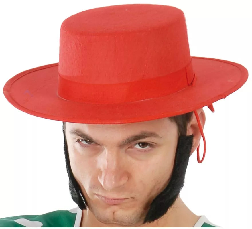 Translation missing: pt-PT.Sombrero Cordobés de fieltro rojo para Fiestas