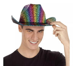Chapéu Cowboy Com Estampa Animal Arco Íris