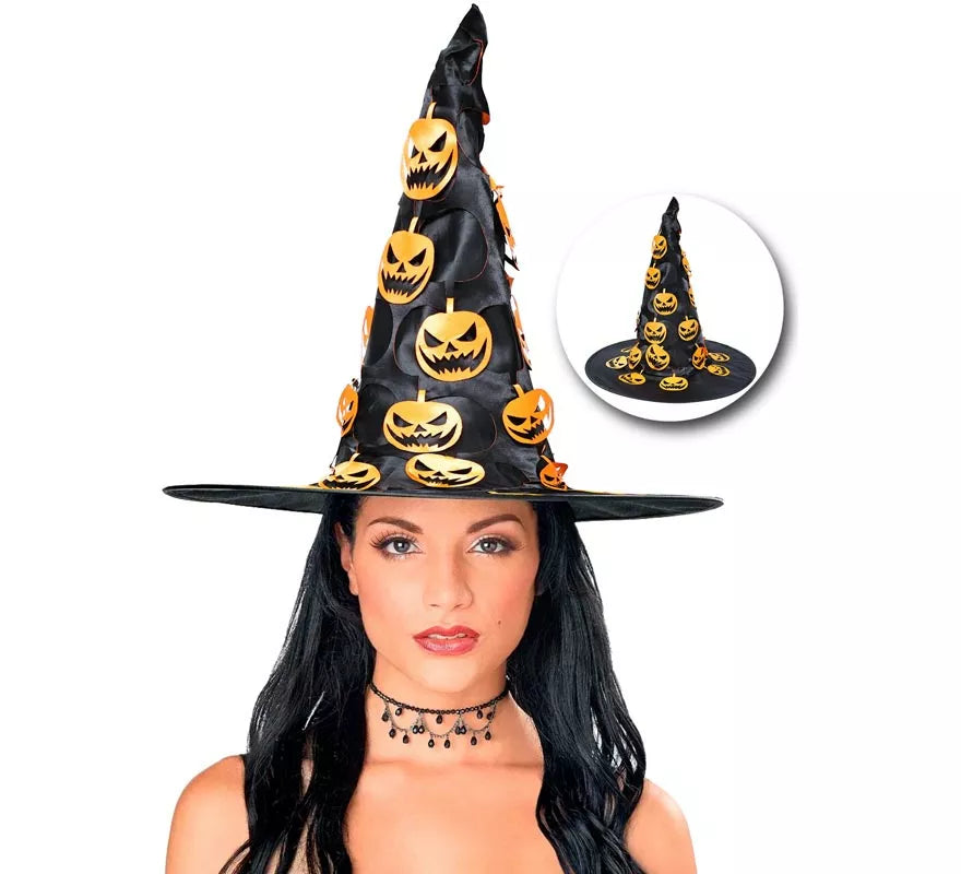 Translation missing: pt-PT.Sombrero de Bruja con Calabaza Colgante