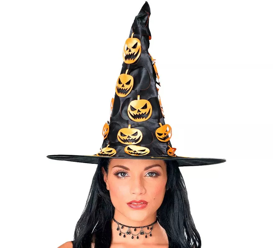 Translation missing: pt-PT.Sombrero de Bruja con Calabaza Colgante