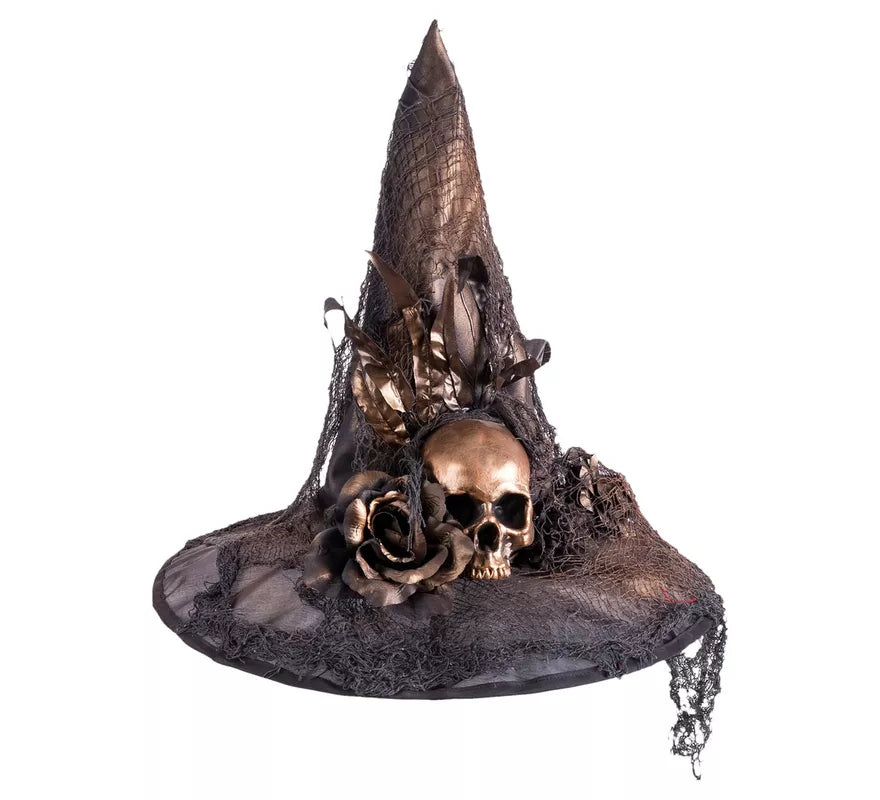 Translation missing: pt-PT.Sombrero de Bruja con Calaveras de 45x45x40 cm
