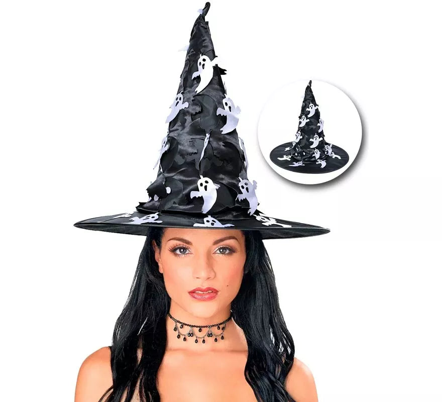 Sombrero de Bruja con Fantasma Colgante