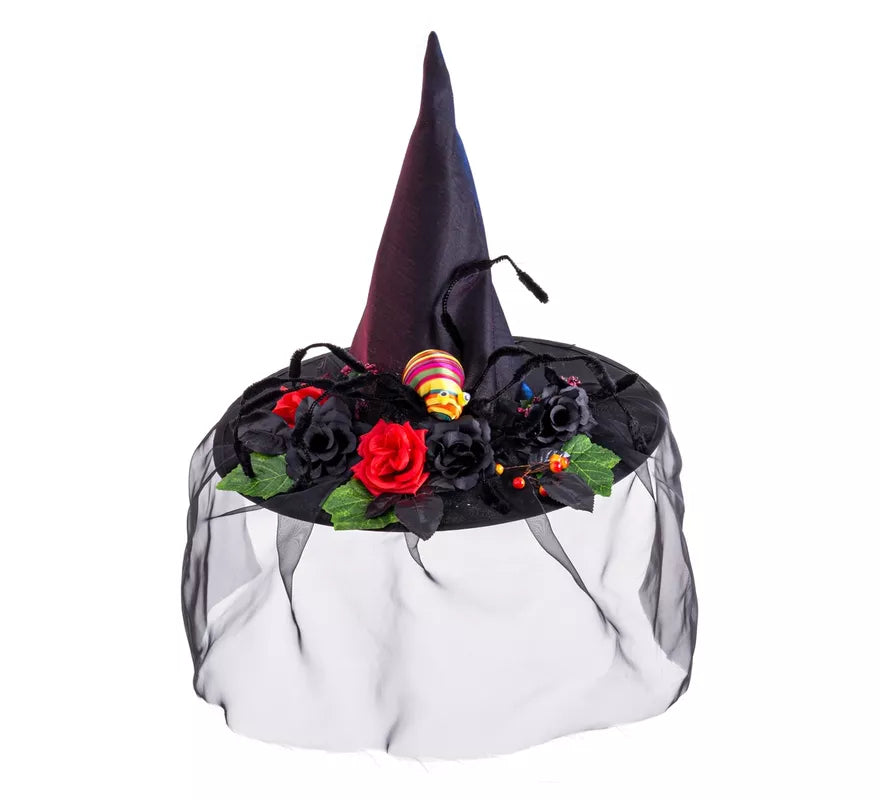 Translation missing: pt-PT.Sombrero de Bruja con Flores de 45x45x35 cm