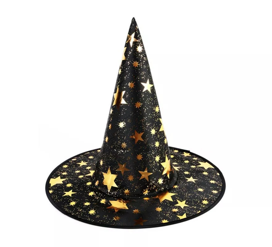 Translation missing: pt-PT.Sombrero de Bruja estrella dorada de 38x40 cm