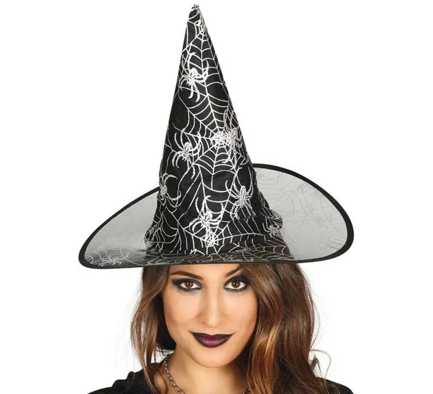 Translation missing: pt-PT.Sombrero de Bruja negro con dibujos estampados