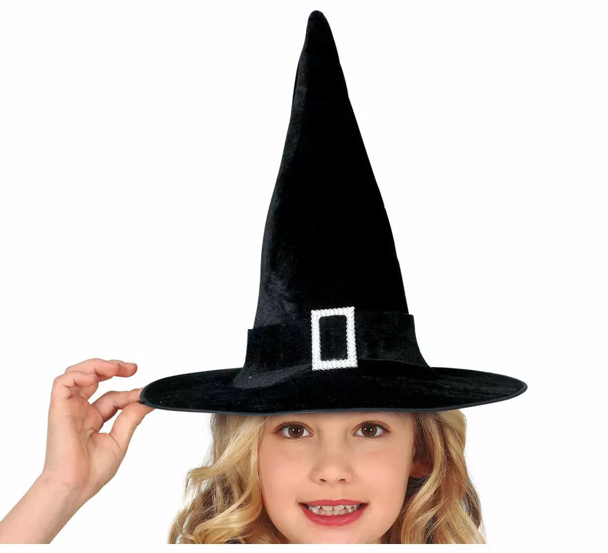 Translation missing: pt-PT.Sombrero de Bruja Negro con Evilla Infantil