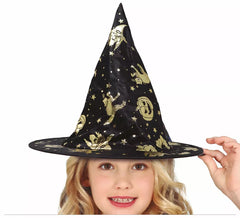 Chapéu de Bruxa Negra Halloween Crianças