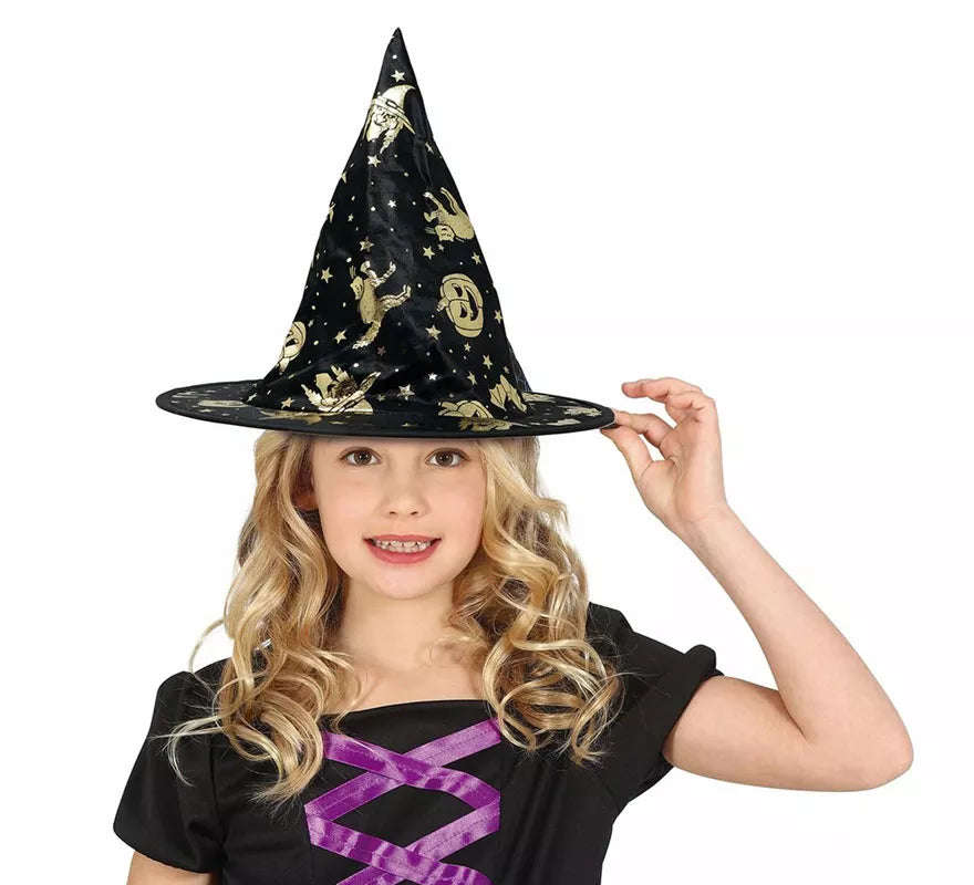 Translation missing: pt-PT.Sombrero de Bruja Negro Halloween Infantil