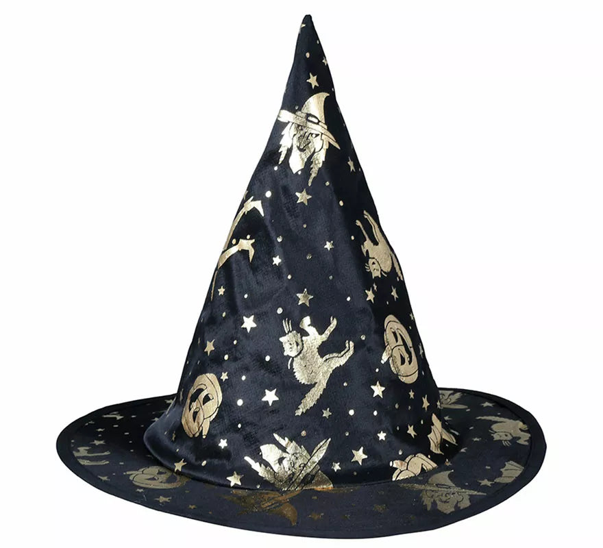 Translation missing: pt-PT.Sombrero de Bruja Negro Halloween Infantil