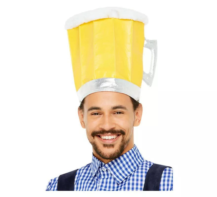 Translation missing: pt-PT.Sombrero de Cerveza Oktoberfest Amarillo con Asa