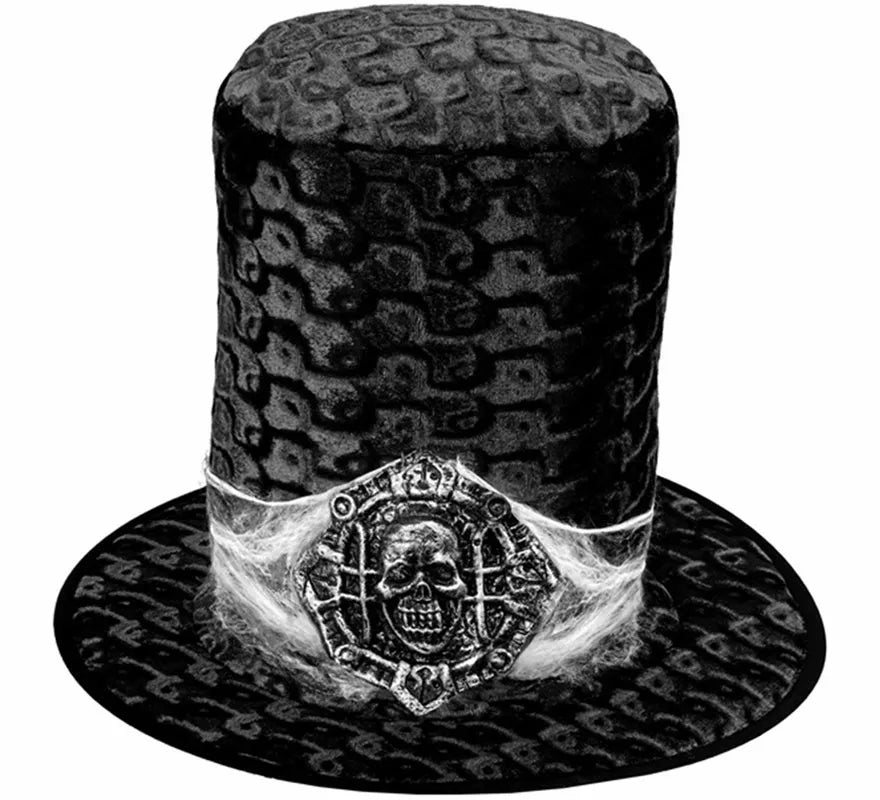 Translation missing: pt-PT.Sombrero de Copa o Chistera Calavera de Terciopelo negro