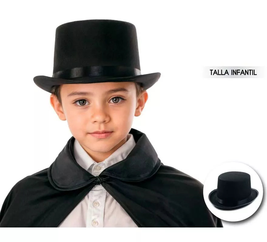 Translation missing: pt-PT.Sombrero de Copa o Chistera negra infantil