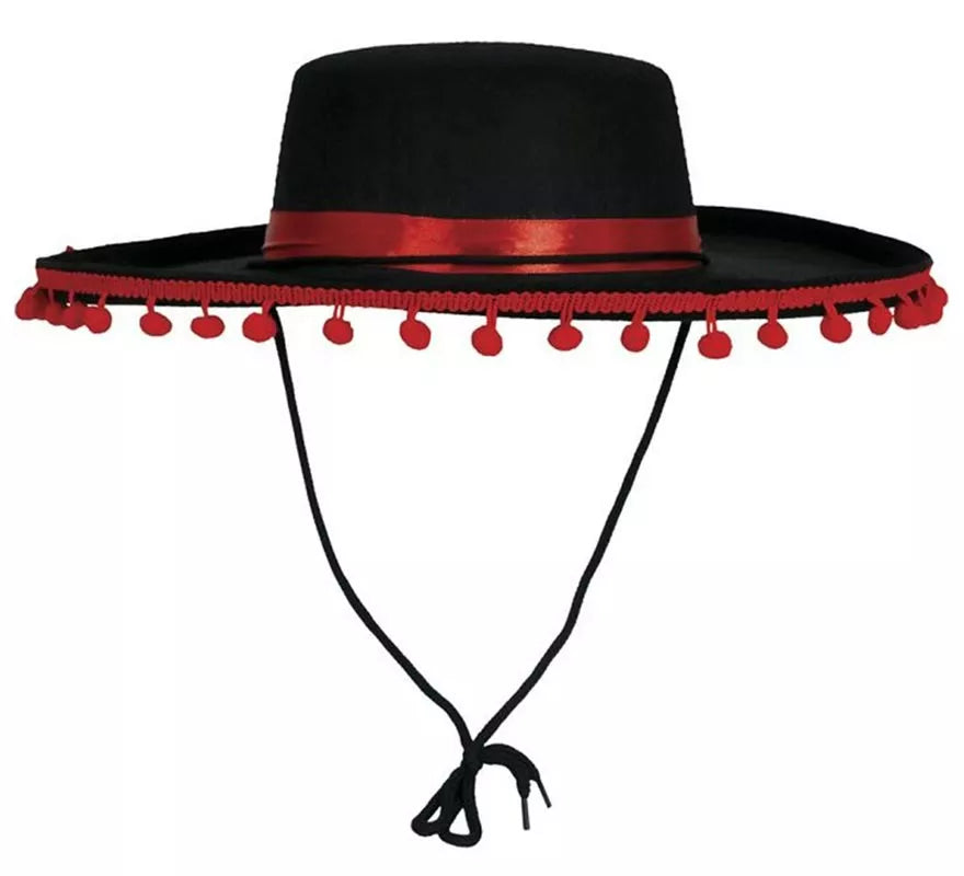 Translation missing: pt-PT.Sombrero de Cordobés con Borlas elegante