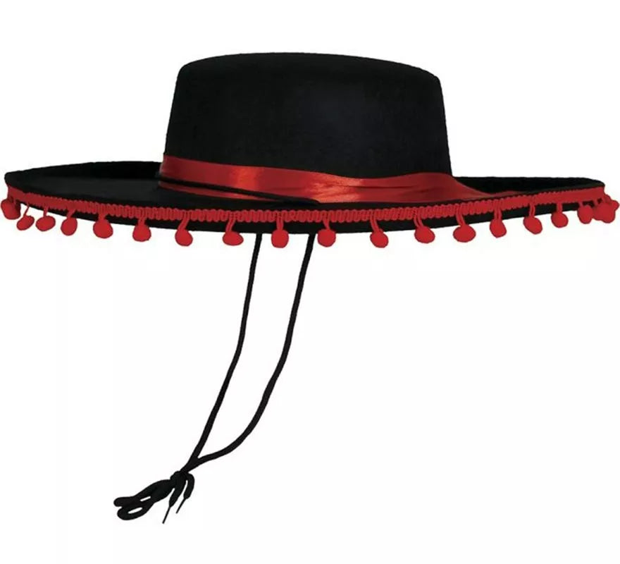 Translation missing: pt-PT.Sombrero de Cordobés con Borlas elegante