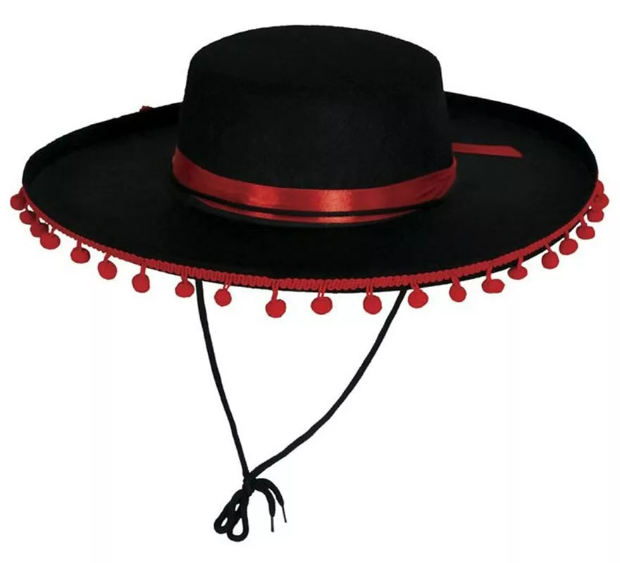 Translation missing: pt-PT.Sombrero de Cordobés con Borlas elegante