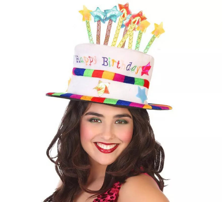 Translation missing: pt-PT.Sombrero de Cumpleaños con Velas Multicolor