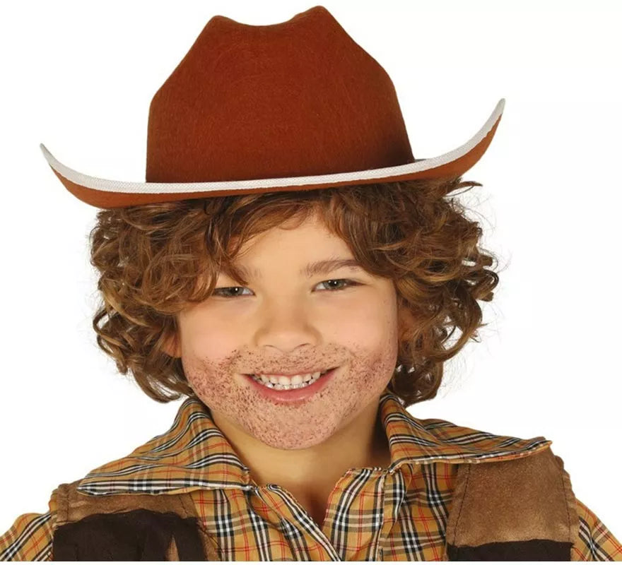 Translation missing: pt-PT.Sombrero de fieltro Vaquero infantil marrón